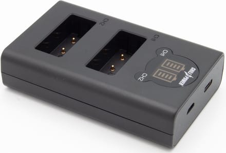 ChiliPower dubbellader LP-E17 geschikt voor Canon - voor 2 camera accu's (tegelijk)