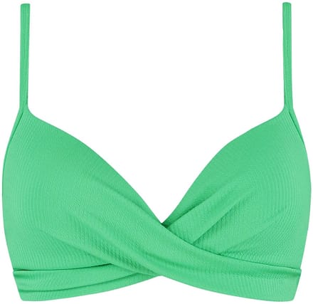 Beachlife padded wired bikinitop in de kleur groen.