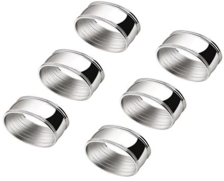 Zilverstad - Servetring ovaal 5,5cm - set van 6 stuks