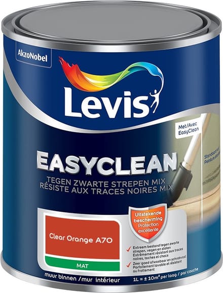Levis - Easyclean Tegen Zwarte Strepen Mix - Clear Orange A70 - Mengverf - 1 L