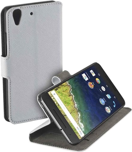 HC wit book case style Huawei Y6 wallet cover hoesje