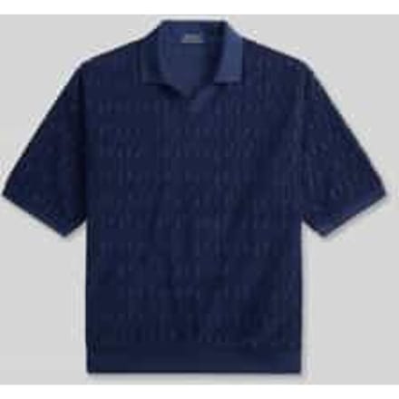relaxed fit poloshirt van pure katoen in tricotlook