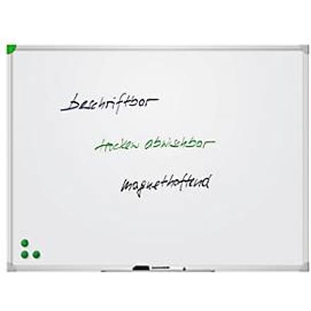 Franken Whiteboard U-Act!Line®, staand en liggend formaat, geëmailleerd, magnetisch, met opbergbak, B 1800 x H 1200 mm