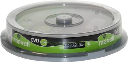 maxell DVD+R 120 Minuten, 4,7 GB, 16x, 10er Spindel