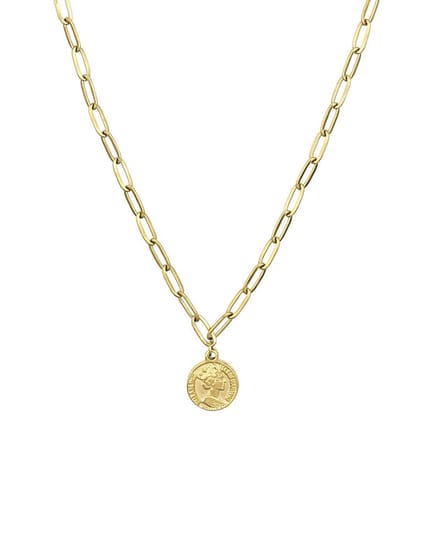 Mint15 Schakelketting met muntje (10mm) - Goudkleur RVS/Stainless Steel