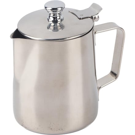 350ml Roestvrijstalen Melk Craft Koffie Latte Opschuimkunst Kan Pitcher Mok Beker met Deksel white