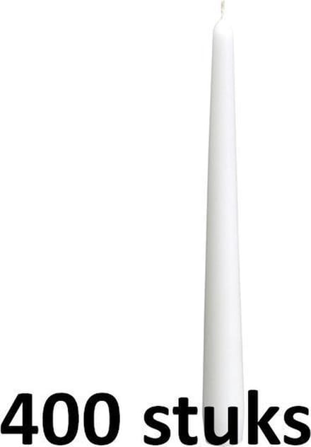 400 stuks dinerkaarsen wit 245/23 (7 uur)