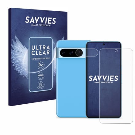 Savvies - Screenprotector voor Google Pixel 8 Pro (Voor+Camera) - Folie Beschermfolie transparant 18 Stuks