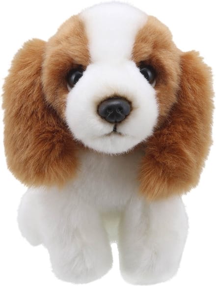The Puppet Company handpop King Charles Spaniel knuffel hond speelgoed.