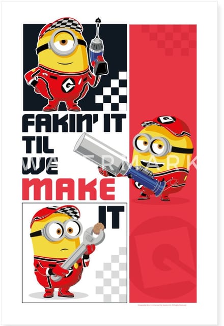 Minions Als Mechanica Fakin' It Til We Make It Poster 60x90 cm