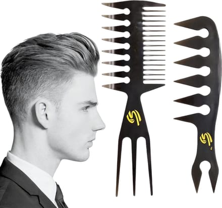 Missan Texturizing Comb 2 stuks - Barbier Kam Hoog Kwaliteit - Kapper Kam - Haar Kam