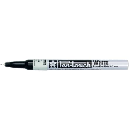 Viltstift sakura pen-touch extra fijn wit