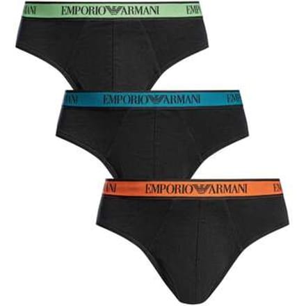 Emporio Armani Katoenen Stretchlegging Met 3 Pakjes, Zwart