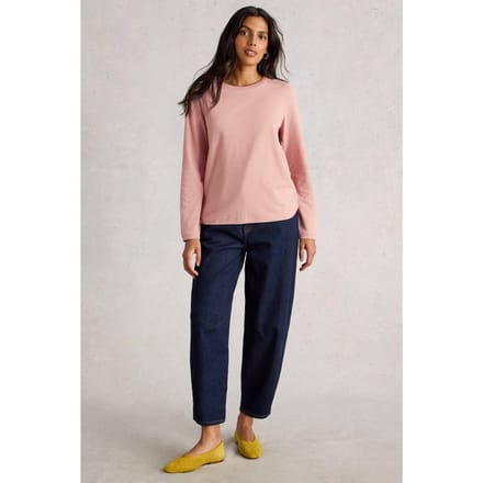 White Stuff Clara Ls Sparkle Tee Dusty Pink Größe: 8 | Longsleeves Outlet | Damen | Rosa
