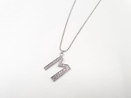 Ketting Met Letter Diamand - M