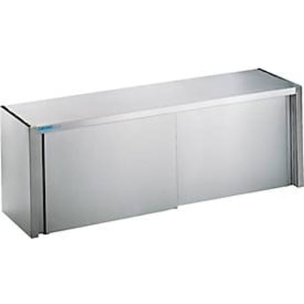 Hangkast, rvs, met schuifdeuren, B 1600 mm