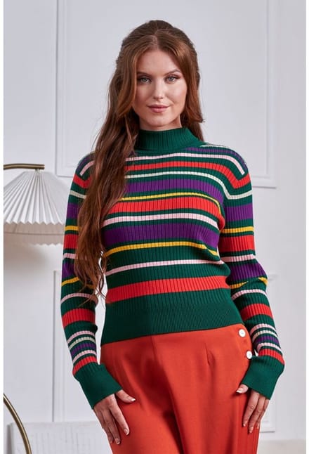 Banned - Carol Striped Gebreide trui - S - Multicolours
