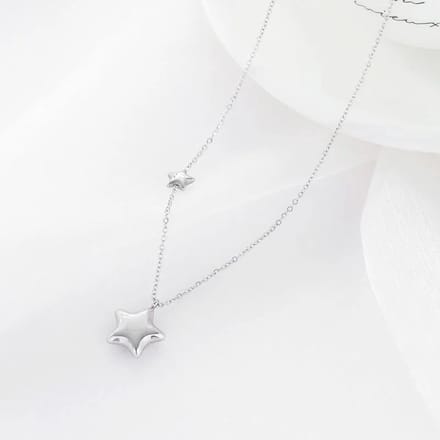 JewelGalerie - Ketting-Ster-Zilver