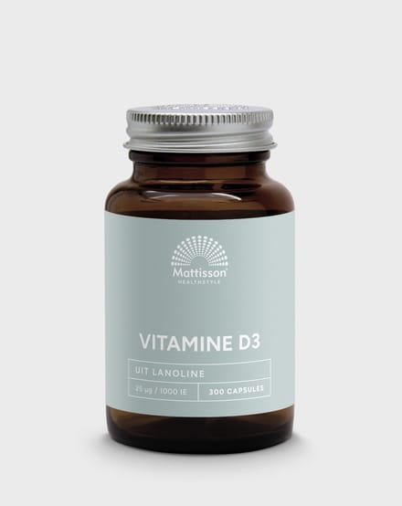 Mattisson - Vitamine D3 25 mcg 1000 iu - Vitamine D Voedingssupplement - 300 Tabletten