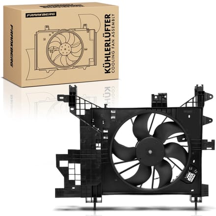 Frankberg 1x Motorradiateur Enkele ventilator
