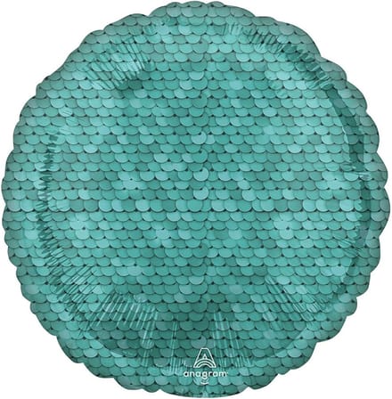 RIETHMULLER - Aluminium ballon blauwe schubben 43 cm zeemeerminthema