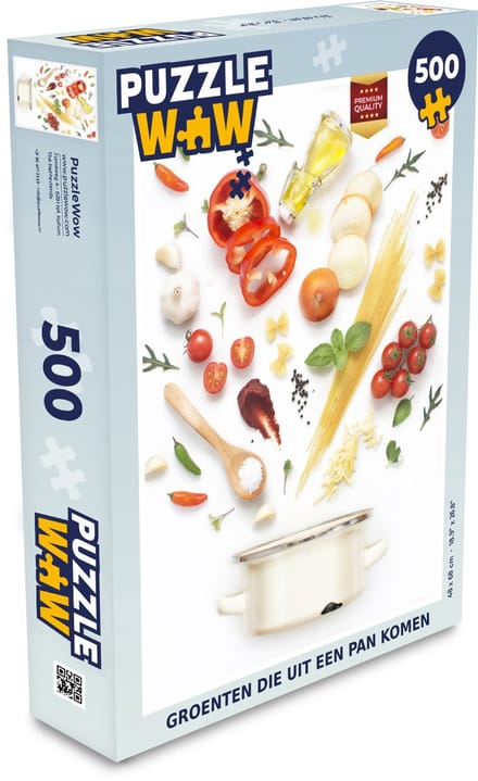 Puzzel Groenten die uit een pan komen - Legpuzzel - Puzzel 500 stukjes