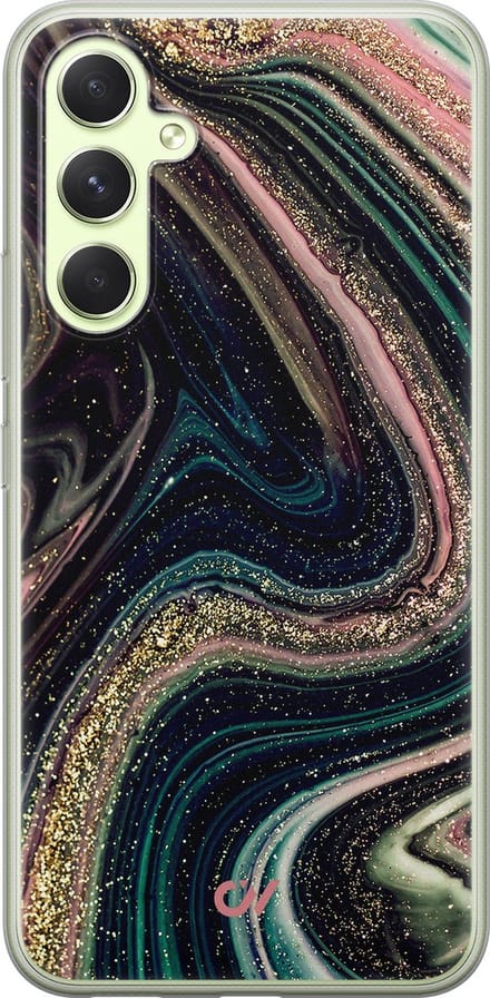 Hoesje geschikt voor Samsung Galaxy A54 hoesje - Marble Twilight - - Multi - - Casevibes