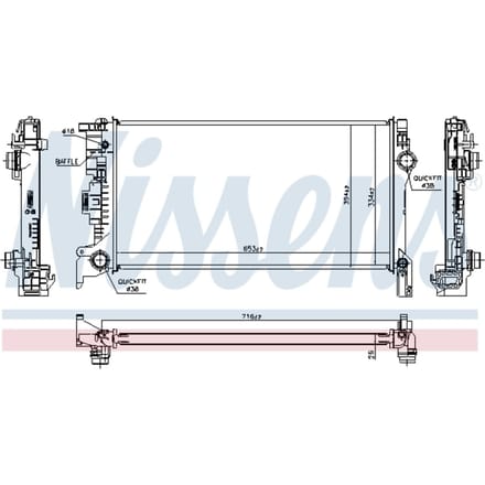 Radiator, motorkoeling NISSENS 606564