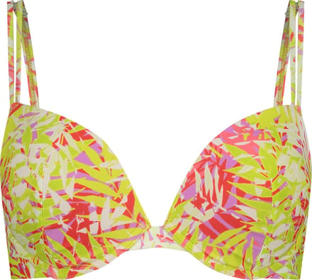 Hunkemöller Dames Badmode Voorgevormde push-up beugel bikinitop Marrakesh - Groen - maat D75