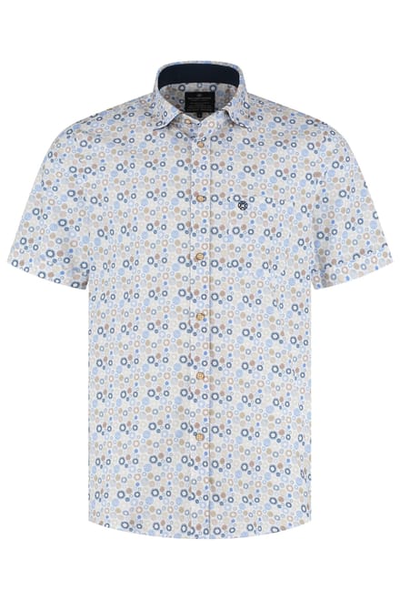 Fellows United Fellows United Overhemd Korte Mouw Galaxy Mid Blue  3XL