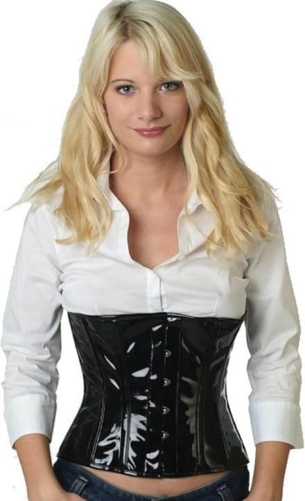 Strak Corset met Vetersluiting voor Taille Vermindering Wit