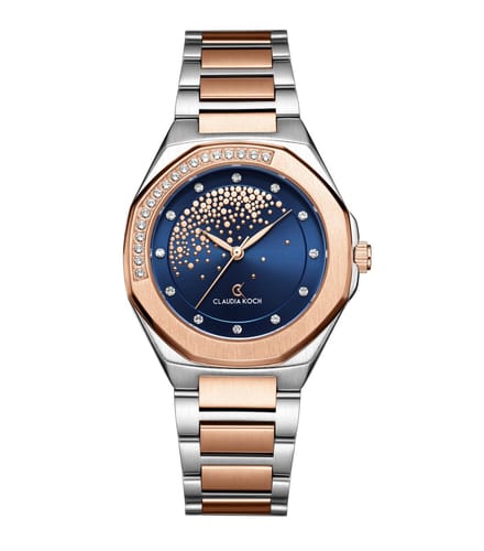 CK Starlight – Two-Tone Rosegold with Blue Stone-Studded Dial - ClaudiaKoch Watches CK 4323
