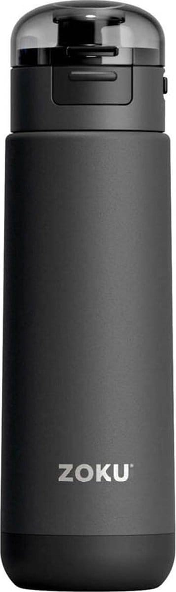 Thermosbeker, 0.5 L, RVS/Polypropyleen, BPA vrij, Zwart - Zoku