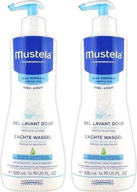 Mustela Zachte Wasgel Voor Normale Huid Multi Pack - 2 x 500 ml