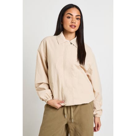 boohoo Dames Oversized Bomberjack | Ecru | Maat: 14
