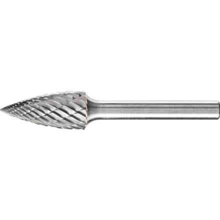 PFERD TOOLS 21001022 Freesstift Hardmetaal Spitsboog Lengte 65 mm Afmeting, Ø 12 mm Werklengte 25 mm Schachtdiameter 6 mm 1 stuks
