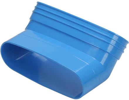 Wavin Ventiza bocht 45 graden PVC ovaal 235x80 mm verticaal M/S