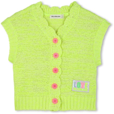 Billieblush - Gebreid vest glitter - Yellow - Maat 110