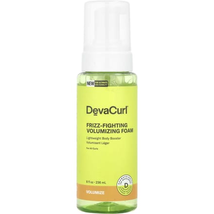 DevaCurl, Frizz Control Volume Enhancing Foam, 8 fl oz (236 ml) yellow