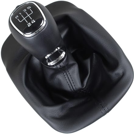 Modecar - Versnellingspook - Zwart Leer - 5 Versnellingen - Skoda Octavia I