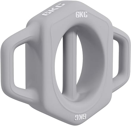 Halter - 6 kg - 3-in-1 Multifunctionele Dumbbell - Bodembeschermend - Metaal - Grijs