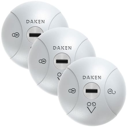 Daken - Bestelwagen slot - 3-Pack Saturn GO - Gelijksluitend - Grijs
