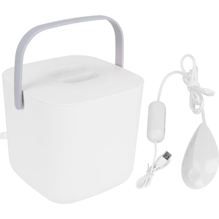 8L Mini Wasmachine Draagbaar USB Aangedreven Ultrasone Kleding Ondergoed WasmachineRoze wit
