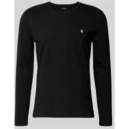 Katoenen shirt met lange mouwen en labelstitching