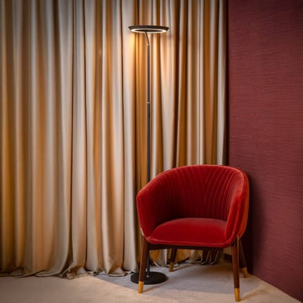 Lucide CELESTE - Vloerlamp - Ø 28 cm - LED Dimbaar - 1x21W 2700K - Zwart
