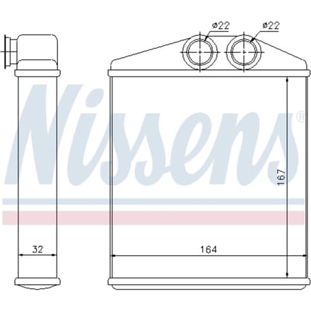 Warmtewisselaar, interieur verwarming NISSENS 72661