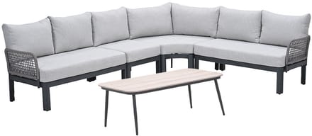 Garden Impressions Milan loungeset 5-delig - donker grijs