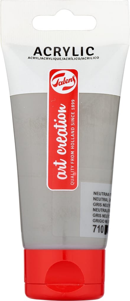 Acrylverf tac 710 neutraalgrijs tube 75ml | 3 stuks