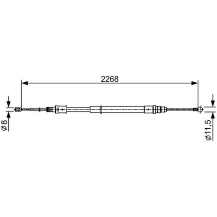 Kabel, parkeerrem BOSCH 1 987 482 409