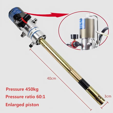 Hogedruk Vetpomp - Luchtdruk Pompset - Efficiënt Smeren - 60:1 Drukverhouding - 5 Gallon Vat - Metaal